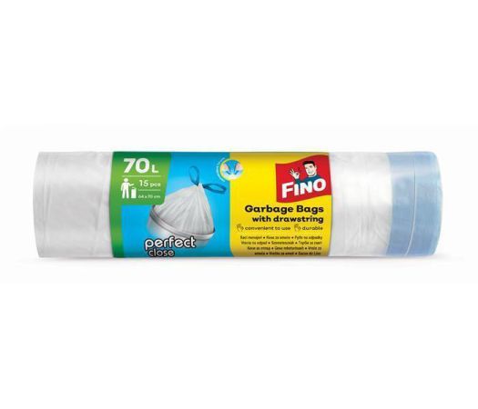 Pytle na odpadky Perfect Close, zatahovací, 70 l, 15 ks, FINO ,balení 15 ks