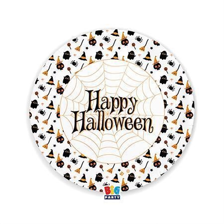 Talíř Halloween, 22 cm, papír, 10 ks/balení, 2370076315 ,balení 6 ks