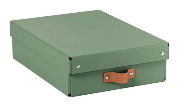 Úložný box Puro, šalvějově zelená, velikost M - nízký, 2 ks/balení, LEITZ 61480050 ,balení 2 ks