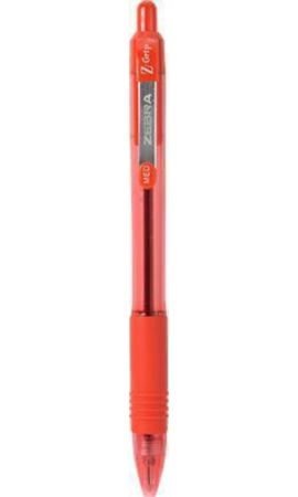 Kuličkové pero Z-Grip, červená, 0,27 mm, stiskací, ZEBRA 22230