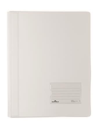 Desky s rychlovazačem DURALUX, bílá, extra pevné, A4+, průsvitné, DURABLE 268002