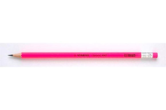 Grafitová tužka Neon, růžová, HB, šestihranná, STABILO