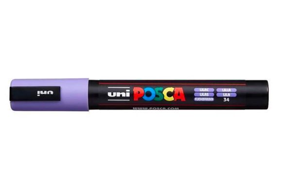 Akrylový popisovač Posca PC-5M, světle fialová, 1,8-2,5 mm, UNI 2UPC5MHALVANYLILA