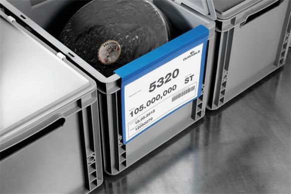 Logistická kapsa, modrá, A4, horizontální, závěsná, 50 ks/balení, DURABLE 172307 ,balení 50 ks