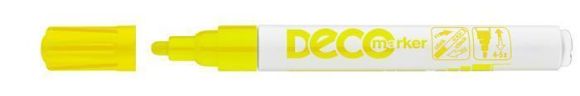 Lakový popisovač Decomaker, žlutá, 2-4mm, ICO