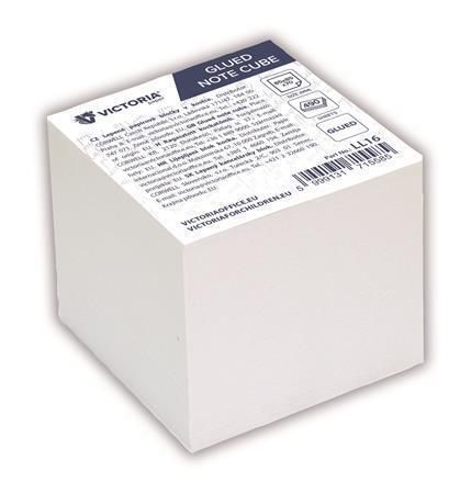 Papírové bločky v kostce, 85 x 85 x 70 mm, 490 listů, lepené, VICTORIA OFFICE ,balení 490 ks Papírové bločky v kostce, 85 x 85 x 70 mm, 490 listů, lepené, VICTORIA OFFICE ,balení 490 ks