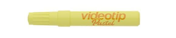 Zvýrazňovač Videotip, pastelová žlutá, 1-4 mm, ICO