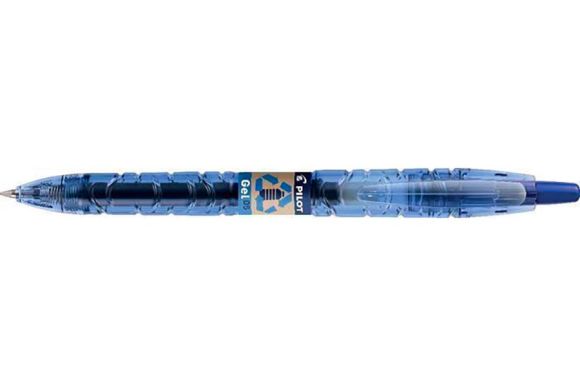 Gelové pero B2P, modrá, 0,32mm, stiskací mechanismus, PILOT