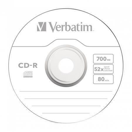 CD-R 700MB, 80min., 52x, DL Extra Protection, Verbatim, 50ks ve fólii ,balení 50 ks