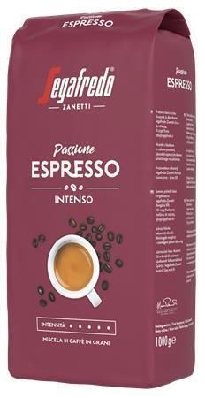 Káva Passione Espresso, pražená, zrnková, vakuově balená, 1 000 g, SEGAFREDO 1594