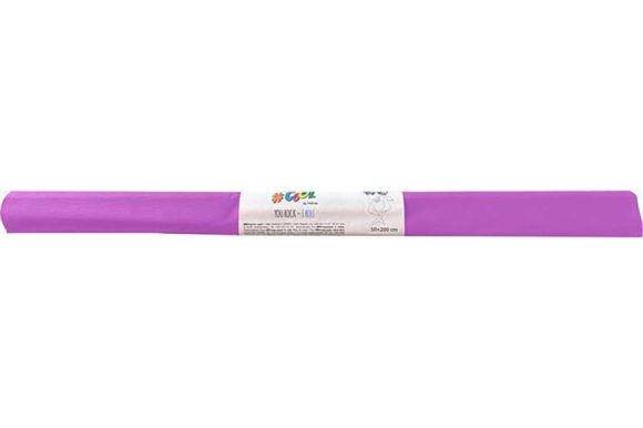 Krepový papír, světle fialová, 50x200 cm, COOL BY VICTORIA
