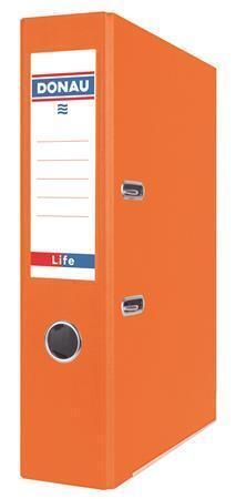 Pákový pořadač Life, neonová oranžová, 75 mm, A4, PP/karton, DONAU