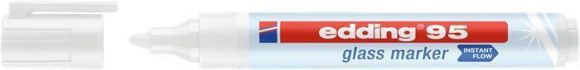 Popisovač na sklo 95, bílá, 1,5-3 mm, kuželový hrot, EDDING 4-95049