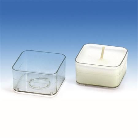 Čajová svíčka, forma, čtverec, 3,7 x 3,7 x 1,8 cm