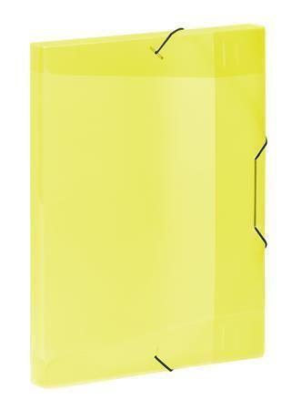Desky s gumičkou Coolbox, transparentní žlutá, PP, 30 mm, A4, VIQUEL 021392-09