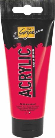 Akrylová barva SOLO GOYA, Carmine Red, 100 ml v tubě, KREUL Akrylová barva SOLO GOYA, Carmine Red, 100 ml v tubě, KREUL