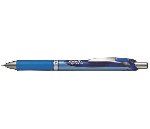 Gelové pero EnerGel BLN75, modrá, 0,25 mm, stiskací mechanismus, PENTEL BLN75-CO