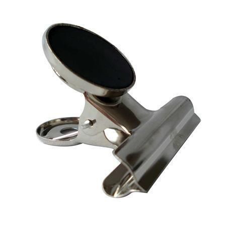 Klip na dokumenty s magnetem, stříbrná, 50 mm, kov, 12 ks/balení, HGA1755 ,balení 12 ks