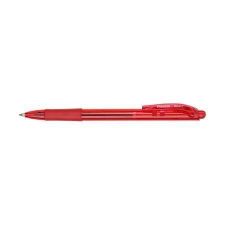 Kuličkové pero BK417, červená, 0,35 mm, stiskací mechanismus, PENTEL BK417-B