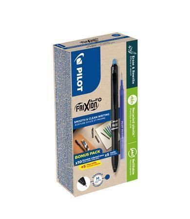 Roller Frixion Ball + + náplň, modrá, 0,35 mm, vymazatelný, stiskací mechanismus, PILOT BLRT-GREEN