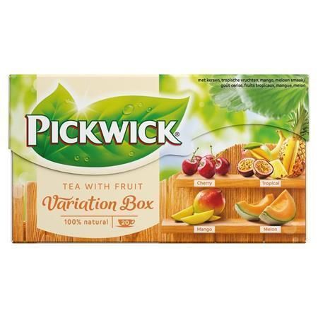 Černý čaj Variation, třešeň, tropické ovoce, mango, meloun, 20x 1,5 g, PICKWICK 4060131 Černý čaj Variation, třešeň, tropické ovoce, mango, meloun, 20x 1,5 g, PICKWICK 4060131