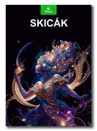 Skicák  A4/20listů černý, 180g, STEPA ,balení 20 ks