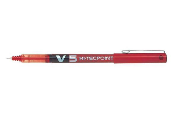 Roller s tekutým inkoustem Hi-Tecpoint V5, červená, 0,3 mm, PILOT