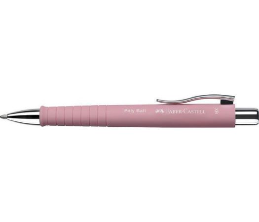 Kuličkové pero Poly Ball XB, růžová, 0,5 mm, stiskací mechanismus, FABER-CASTELL