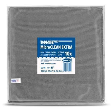 Utěrka MicroCLEAN Extra, šedá, univerzální, 10 ks, 40 x 40 cm, BONUS B215 ,balení 10 ks