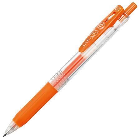 Gelové pero Sarasa Clip, červeno-oranžová, 0,33 mm, stiskací mechanismus, ZEBRA 35133