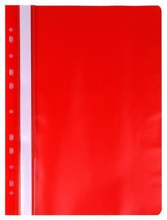Desky s rychlovazačem, europerforace, červené, PP, A4, VICTORIA ,balení 20 ks