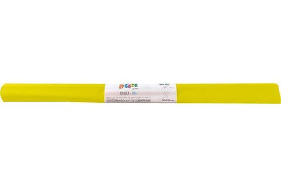 Krepový papír, světle žlutá, 50x200 cm, COOL BY VICTORIA