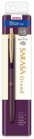 Gelové pero Sarasa Grand, modrá, 0,33 mm, stiskací mechanismus, lilkově fialové tělo, ZEBRA 66816 Gelové pero Sarasa Grand, modrá, 0,33 mm, stiskací mechanismus, lilkově fialové tělo, ZEBRA 66816