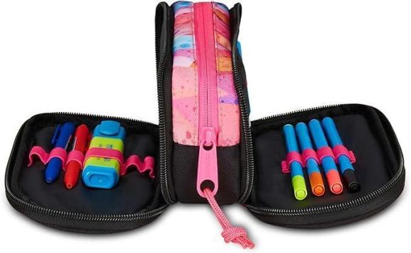 Penál plný 3Zip, color drops, MITAMA 64882