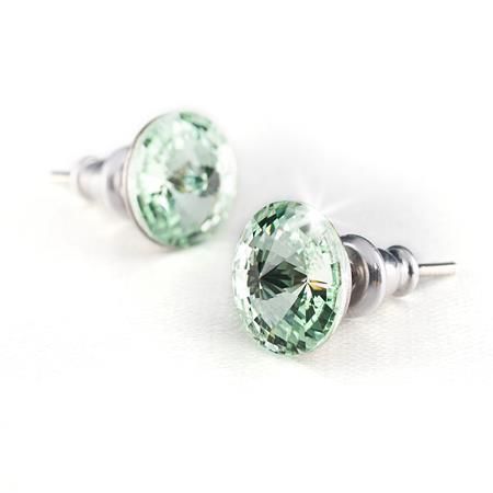 Náušnice SWAROVSKI® Crystals, zelené jablko, 8 mm, ART CRYSTELA