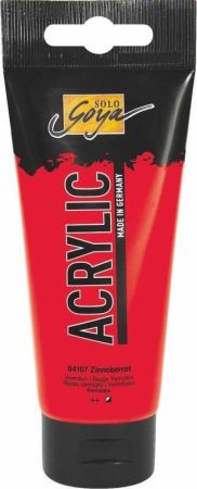 Akrylová barva SOLO GOYA, Vermilion Red, 100 ml v tubě, KREUL