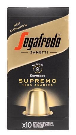 Kávové kapsle Supremo, kompatibilní s Nespresso, 10 ks, SEGAFREDO 2604 ,balení 10 ks Kávové kapsle Supremo, kompatibilní s Nespresso, 10 ks, SEGAFREDO 2604 ,balení 10 ks