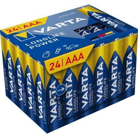Baterie Longlife Power, AAA, 24 ks, bez plastu, VARTA 4903121134 ,balení 24 ks Baterie Longlife Power, AAA, 24 ks, bez plastu, VARTA 4903121134 ,balení 24 ks