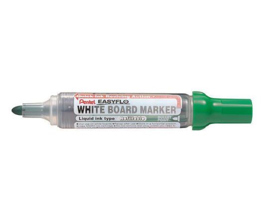 Popisovač na bílou tabuli Easyflo, zelená, 6 mm, kuželový hrot, PENTEL MW50M-D