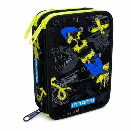 Penál plný Triplo, Rebel, třípatrový, na zip, MITAMA 64974