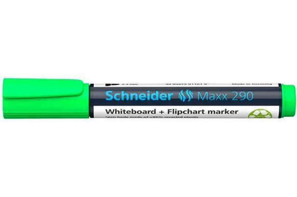 Popisovač na bílou tabuli a flipchart Maxx 290, světle zelená, 1-3 mm, kuželový hrot, SCHNEIDER 12