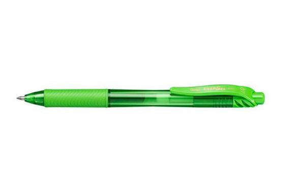 Gelové pero EnerGelX BL107, světle zelená, 0,35 mm, s víčkem, PENTEL BL107-KX