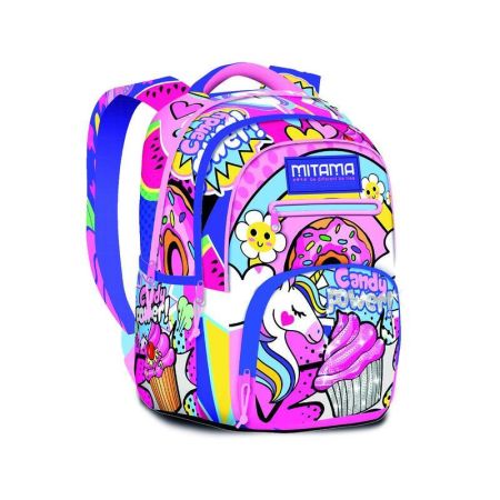 Školní batoh New Plus, daisy pop, MITAMA 64738