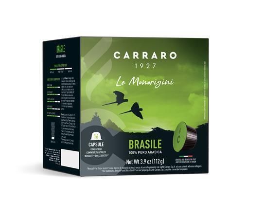 Kávové kapsle Brasile, kompatibilní s Dolce Gusto, 16 ks, CARRARO CAR110 ,balení 16 ks