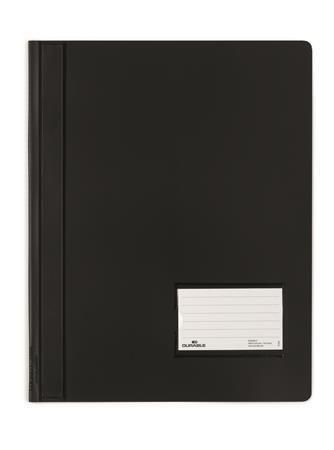 Desky s rychlovazačem DURALUX, černá, extra pevné, A4+, průsvitné, DURABLE 268001