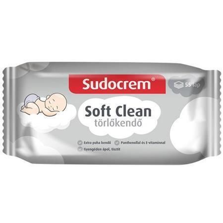 Dětské vlhčené ubrousky Soft Clean, 55 ks, SUDOCREM 32026755 ,balení 55 ks