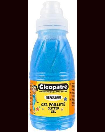 Třpytivý gel 250 ml NEON Modrá, CLEOPATRE