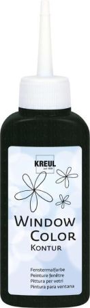 Barva na sklo Window Color, Konturovací barva, Black, 80ml, KREUL Barva na sklo Window Color, Konturovací barva, Black, 80ml, KREUL