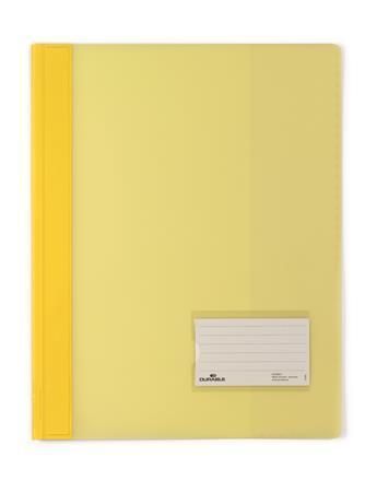 Desky s rychlovazačem DURALUX, žlutá, extra pevné, A4+, průsvitné, DURABLE 268004