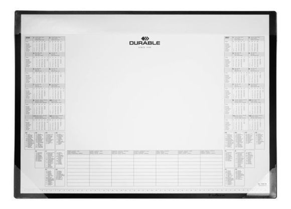 Podložka na stůl, černá, 60 x 43 cm, s ročním kalendářem, DURABLE 729801 Podložka na stůl, černá, 60 x 43 cm, s ročním kalendářem, DURABLE 729801